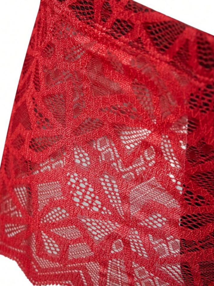 Men's sexy lace see-through belt briefs underwear